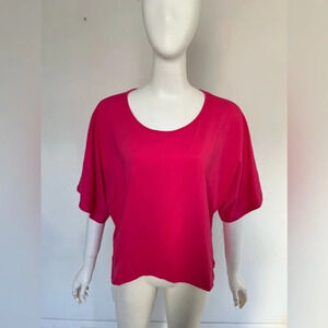 Angela Bright Pink T Shirt Reglan Size Medium New No Tags